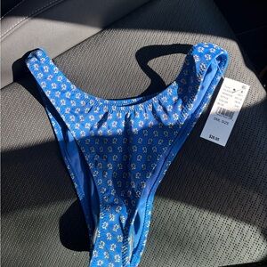 Pacsun swim bottoms blue floral